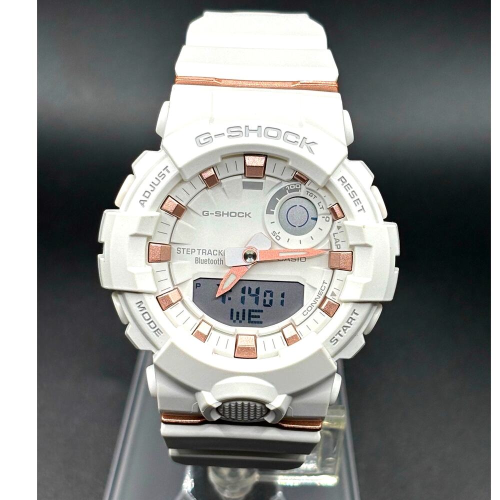 Casio G-Shock GMA-B800-7A Step Tracker Bluetooth White Rose Gold Women's Watch - Picture 7 of 17